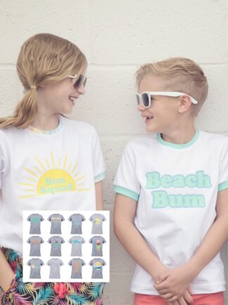 kids beach summer theme svg cut files