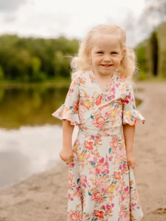 Coral Wrap Dress, Top & Skirt