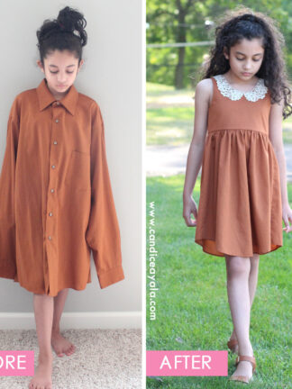 DIY UPCYCLE - Adult Shirt to Child's Dress/Top