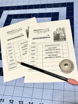 Printable Child Sewing Measurements Cards