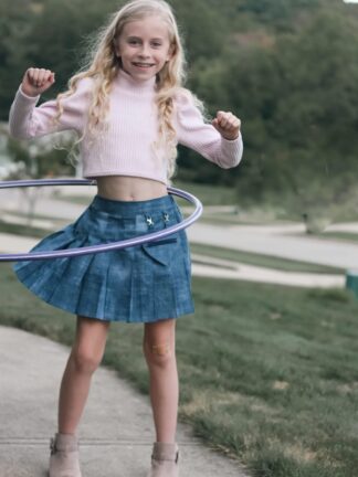 girls pleated skirt sewing pattern